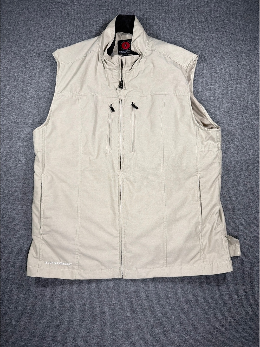 Scottevest SeV TEC Travel Vest Lightweight Beige Men's Size L